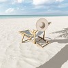 Holli Zollinger FOLKSONG LINEN Sling Chair - Blue - Deny Designs: Artist-Designed, Wood Composite Frame, Spot Clean - 3 of 3