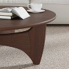 MAYEERTY Mid-Century Modern Wooden Coffee Table, Walnut - 4 of 4