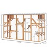Resenkos Cat Playpen,Catio Playground Cat Window Box Outside Enclosure for Multiple Cats w/ Shelves & Bridges, Orange - 3 of 4