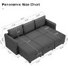 Modular Sofa ,Storage Seats, Oversized Convertible Sofa Couch for Living Room - 2 of 4