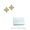 Adornia 14k Gold Plated Turquoise Flower Earrings - 4 of 4