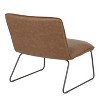 NicBex Faux Leather Accent Chair,Upholstered Living Room Chairs with Metal Sleigh Legs,Cozy Armless Chair,Accent Chairs for Living Room - 3 of 4