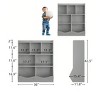 Three-Tier Kids Bookshelf And Bookcase For Storage Books And Toys,Multi Shelf With Cubby Cabinet For Boys And Girls, Toy Storage Cabinet For KId's Be - 2 of 4