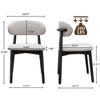 Dsvimoy Accent Chair Armless Dining Chair with Black Solid Wood Legs for Living Room, Light Gray, 33"*26"*10" - 3 of 4