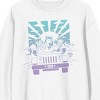 Squishmallows Car Ride Crew Neck Long Sleeve White Adult Sweatshirt - 2 of 3