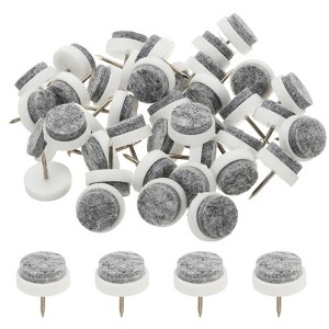 Unique Bargains Wooden Chair Sofa Cabinet Table Leg Floor Protector Round Nail-on Felt Pads 40 Pcs - 1 of 3