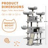 Cat Tree, Cat Tower - 68.5-Inch Tall Heavy Duty for Large Adult Cats with Scratching Posts, Condo, Perches, Hammocks - 3 of 4