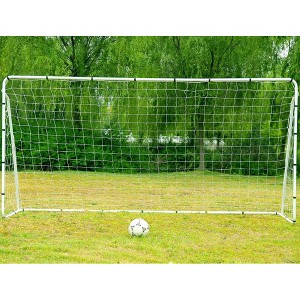 NAYSAYE Sports Nets and Rebounders Steel Tube Soccer Goal for Training and Entertainment, White, 365"*182"*90" - 1 of 4