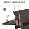 2-Person Outdoor Wicker Hanging Porch Swing Chair with Cushions, 550 lbs Weight Capacity - 4 of 4