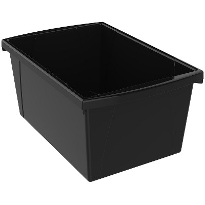 Storex Medium Classroom Storage Bin 16.75" x 11.87" x 8.28" Black (STX61429U06C)