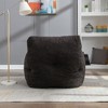 Lyngins Ergonomic Bean Bag Chair, No-Assembly Lazy Chair, Soft Teddy Tufted Accent Chair, Single Sofa Chair for Living Room/Bedroom (250 lbs Capacity) - 3 of 4