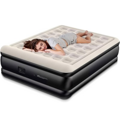 SUGIFT 18” Queen Air Mattress with Built-in Pump, Inflatable Bed for Guest & Travel