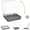 LunaLulinlk Plastic Silverware Tray for Drawer Organizer, 5 Compartments Flatware Organizer with Lid Tableware Storage Cutlery Utensil Holder - 3 of 4