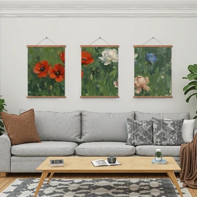 Floral Canvas Wall Art with Strong Artistic and Visual Aesthetics,3 - Pieces