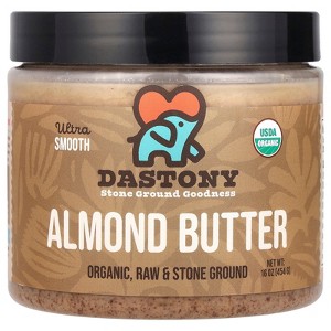 Dastony Organic Almond Butter, Ultra Smooth, 16 oz (454 g) - 1 of 2