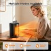 R.W.FLAME Small Space Heater, 1500W Space Heaters for Indoor Use, Portable Heater with Thermostat, Knob Control, Overheating & Tip-Over Protection - 3 of 4