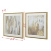 DSVIMOY Set of 2 Framed Gold and Gray Wall Art with Glass Cover, Home Decor for Living Room Bedroom Office, Multicolored, 20.8"*20.8"*1.2" - 3 of 4