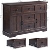 Farmhouse 5 - Drawers Dresser Organizer for Bedroom, Wood Rustic Wide Chest of Drawers - 4 of 4