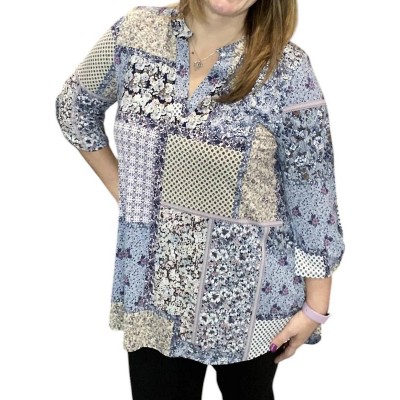 Women's Plaid Gabby Tunic Top - honeyme