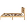 PAGED Full Size Platform Bed Modern Wooden Bed Frame with 2 Storage Drawers and Rattan Headboard for Bedroom, Easy Assembly - 3 of 4