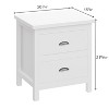 NicBex Nightstand with 2 Drawers,23.5 inch/15.75 inch Bedside Table with Metal Handles and  Elegant Finish,Side Table for Bedroom,Living Room,White - 3 of 4