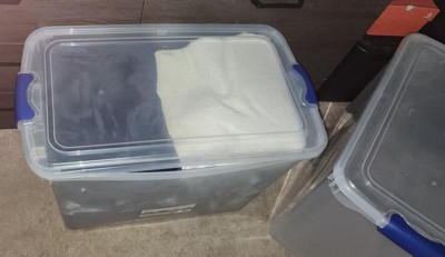 HOMZ 112 qt. Latching Clear Storage Box (2-Pack) 3450CLRECOM.02