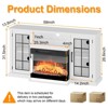 59'' Fireplace TV Stand, Entertainment Center with 24" Fireplace, TV Console Cabinet with 2 Cabinet Door - 2 of 4