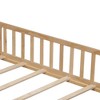 CAVINAS Full Size Platform Bed Frame with Door & Fence,Wooden Floor Bed for Kids Room,Bedroom - 4 of 4