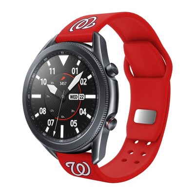 MLB Washington Nationals Samsung Watch Compatible Silicone Sports Band - 22mm