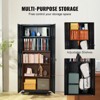 VEVOR Metal Storage Cabinet with Wheels, 75 in Locking Cabinet with 4 Adjustable Shelves & 2 Magnetic Doors, 200 lbs Capacity per Shelf, Black - 4 of 4