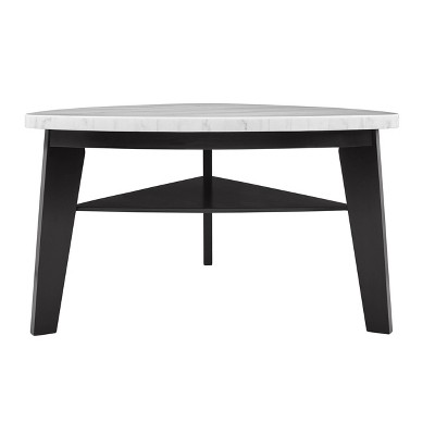 Transitional 60" Round Marble & Wood Counter Height Dining Table