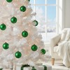 Northlight 12ct Shatterproof Matte Christmas Ball Tree Ornament Set 4" - Green - 3 of 4