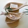 Carved Wood Fish Platter Set – 5"H Handcrafted Wooden Serving & Display Trays in Natural Tan (Set of 3) By Kalalou - 2 of 3