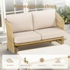 Buenhomino 2-Piece Rattan Patio Conversation Set, 3-seats Sofa with Conversation Table for Porch, Balcony, Garden - 4 of 4