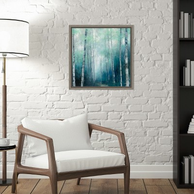 Impressionist Nature Vistas Framed Canvas Wall Art 16 x 16