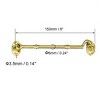 Unique Bargains Brass Cabin Eye Latch Gate Door Swivel Hook with Mounting Screws 2 Pcs - 2 of 4