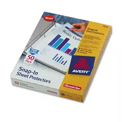 Avery Snap-In Heavyweight Sheet Protector Letter Diamond Clear 50/Box 78706
