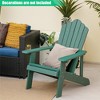 Tangkula 2PCS Patio HIPS Adirondack Chair w/ Cup Holder Weather Resistant 380 LBS Green & Yellow - 3 of 4