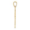 Black Bow Jewelry 14k Yellow Gold Cutout Fleur de Lis Cross Pendant, 13 x 28mm - 2 of 4