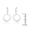 Slickblue 2 Carat Graduated CZ Circle Earrings for Women, Rhodium Plated, Clear Cubic Zirconia, Post Back - 3 of 3