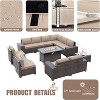ALAULM 13 Pieces Patio Furniture Set, Rattan Wicker Outdoor Conversation Sets, Furniture Sectional Sofa Set - 4 of 4
