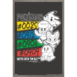Trends International Pokémon: Expressive Doodle - Group Framed Wall Poster Prints - 1 of 4