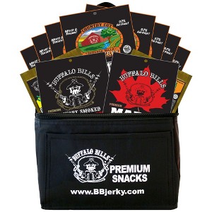 Buffalo Bills 12-pc Beef Jerky Sampler Black 6-Pack Gift Cooler (12 assorted 1.5oz jerky packs) - 1 of 4