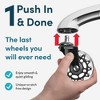 Lifelong Office Chair Caster Wheels for Hardwood Floors and Carpet, Heavy Duty, Universal Fit - 2 of 4