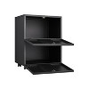 Compact office copier cabinet with 2-door design and wheels¡ªprovides secure storage for printers and files while allowing flexible positioning. - 2 of 4