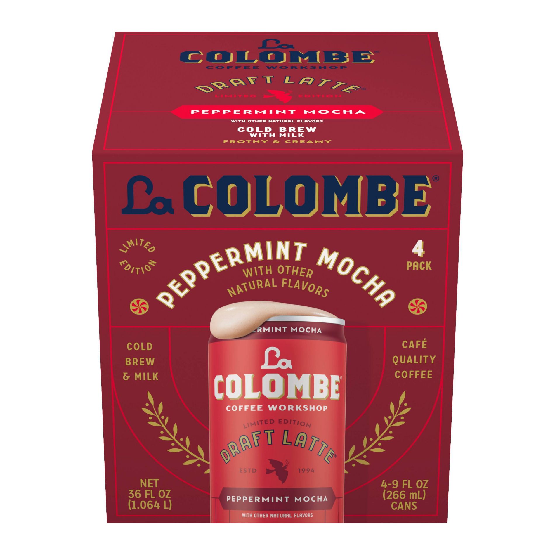 La Colombe Peppermint Mocha Draft Latte - 4pk/9 fl oz Cans
