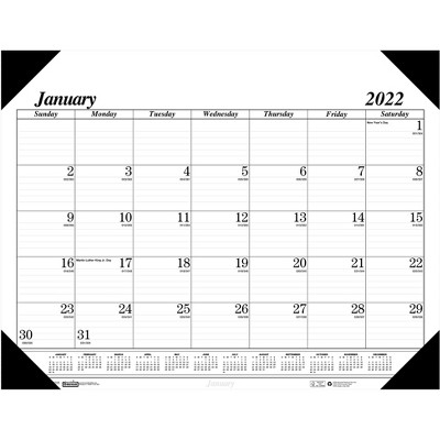 House of Doolittle 2022 13" x 18.5" Desk Pad Calendar Economy Black-on-White 012402-22
