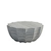 Outdoor&Indoor Coffee Table Cocktail Table Center Table Accent Table, Waterproof Durable MgO Cement Design, No Assembly Needed- ModernLuxe - 4 of 4