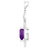 Pompeii3 9mm Amethyst  Women's Heart Pendant in 14k Gold Necklace 6mm Tall - 3 of 4