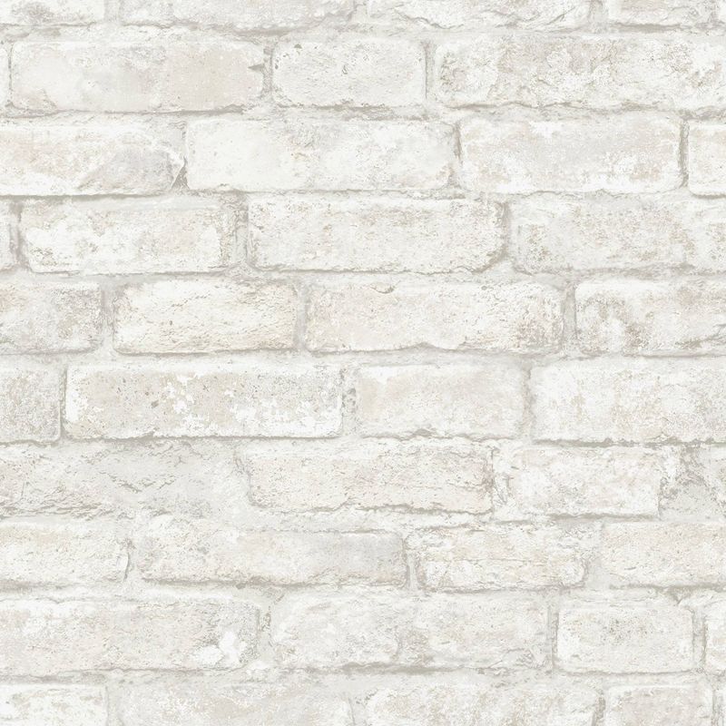 InHome Denver Brick Peel &#38; Stick Wallpaper White, 1 of 11